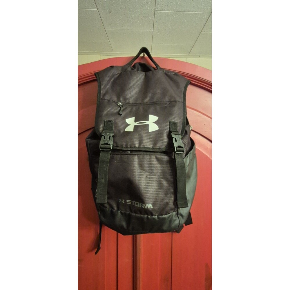 Under Armour Team Flap Backpack Black Storm Rucksack Laptop Book Bag School Read